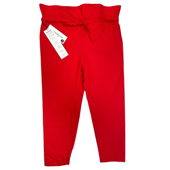 NWD EMERSON FRY INDIA‎ COLLECTION Wrap Fold Pants Small Red Slim Imperfect - Picture 1 of 9